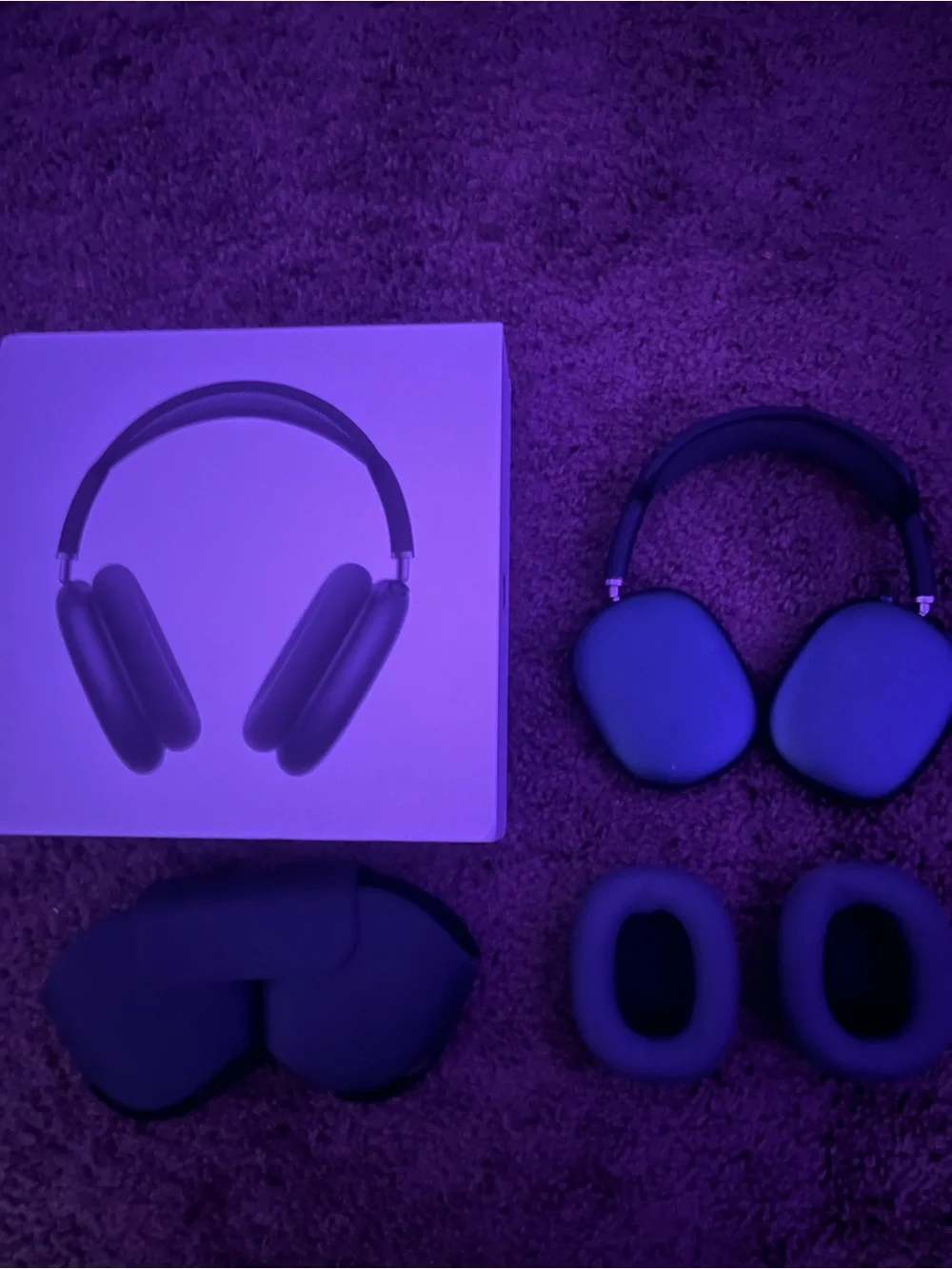 Apple AirPods Max in Blue with Black Headband